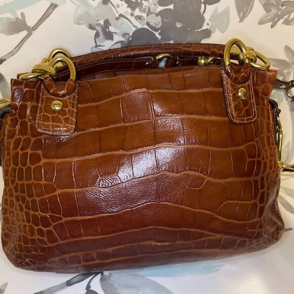 Coach Leather Croc Embossed 16796 Kristin Satchel - Picture 8 of 13